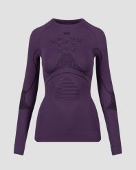Koszulka damska X-Bionic Energy Accumulator 4.0 Shirt Lg Sl Midnight Aura P025. Fioletowe koszulki sportowe damskie X Bionic, l, bez wzorów, z materiału, bez kołnierzyka, bez ramiączek, do biegania. Za 719.99 zł.