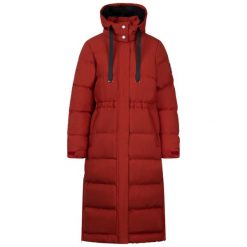 Trespass Colter - Damska kurtka przeciwdeszczowa Burnt Sienna. Czerwone kurtki sportowe damskie Trespass, bez wzorów, z puchu, bez kaptura, trekkingowe. Za 475.99 zł.