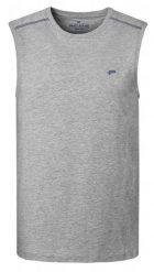 Letni Bezrękawnik Męski (Tank Top) - Pako Jeans - Popielaty. Szare t-shirty męskie Pako Jeans, na lato, l, bez wzorów, z bawełny, casualowe, bez kołnierzyka. Za 59.00 zł.