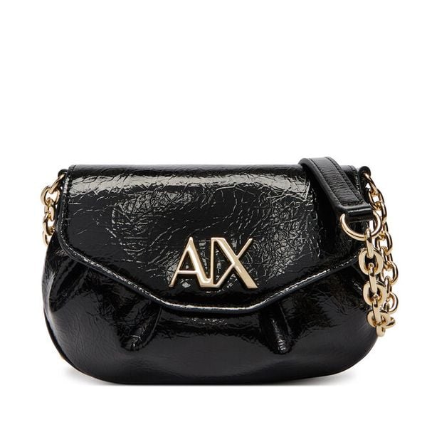 Torebka Armani Exchange. Czarne listonoszki damskie Armani Exchange, bez wzorów, bez dodatków. Za 305.99 zł.