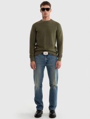 Sweter męski bawełniany khaki Raidat 303. Zielone swetry przez głowę męskie Big Star, l, bez wzorów, z bawełny, bez kołnierzyka. W wyprzedaży za 159.99 zł.