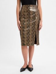 HUGO Spódnica - Ropina-1 Kobiety Sztuczne włókno brązowy, 36. Brązowe spódnice damskie Hugo, bez wzorów, z włókna, eleganckie, proste. Za 599.95 zł.