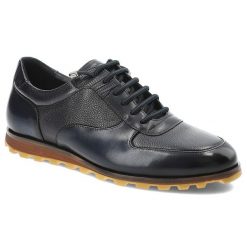 Granatowe Półbuty Brooman Eleganckie Obuwie Męskie. Niebieskie eleganckie półbuty Brooman, z dresówki, eleganckie, bez zapięcia. Za 609.00 zł.