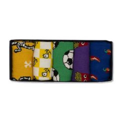 Skarpetki Męskie, Zestaw 5 par, Piłka Frytki Papryczka Kościotrup SpongeBob Casualowe -HIS STORY. Skarpety męskie His Story, bez wzorów, z bawełny. Za 99.00 zł.