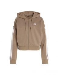 Bluza Adidas Sport W 3S Ft Fz Hd Damskie. Brązowe bluzy damskie Adidas, s, bez wzorów, z bawełny, z kapturem. Za 323.99 zł.
