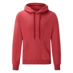 Męska Klasyczna Bluza Z Kapturem. Czerwone bluzy męskie Fruit of the Loom, m, bez wzorów, z kapturem. Za 81.99 zł.