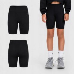 SPODENKI DZIEWCZĘCE 4F LEGGINSY KRÓTKIE KOLARKI PRĄŻKOWANE CZARNE. Czarne legginsy dla dziewczynek 4f, bez wzorów, z bawełny, krótkie. Za 29.50 zł.