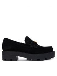 Guess Loafersy za Czarny. Czarne mokasyny damskie Guess, ze skóry. Za 357.00 zł.