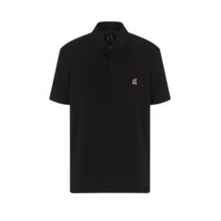 Polo Armani Exchange. Czarne koszulki polo męskie Armani Exchange, m, bez wzorów, eleganckie, bez ramiączek. Za 245.15 zł.