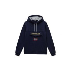 Bluza z kapturem Napapijri Burgee Winter 4. Niebieskie bluzy męskie Napapijri, na zimę, l, bez wzorów, ze skóry, z kapturem. Za 458.00 zł.