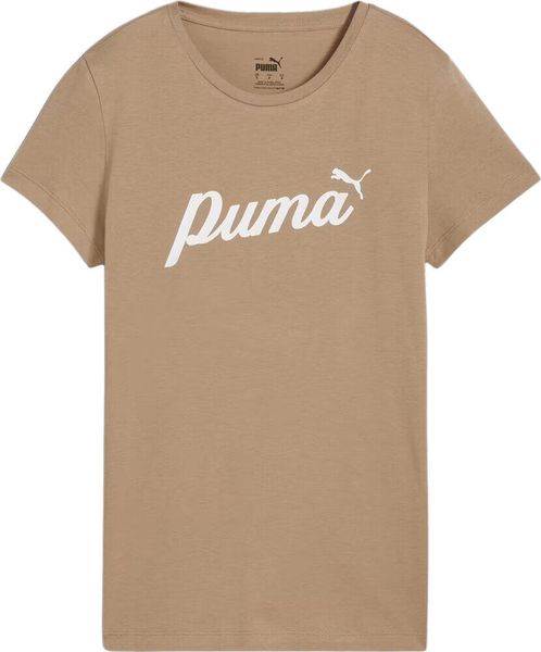 Koszulka sportowa damska Puma ESS Script. Białe koszulki sportowe damskie Puma, s, bez wzorów, z bawełny, bez kołnierzyka, bez ramiączek. Za 85.00 zł.