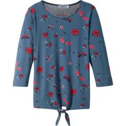 Shirt (rękawy 3/4) z przewiązaniem bonprix indygo z nadrukiem. T-shirty i topy dla dziewczynek marki bonprix. Za 24.99 zł.