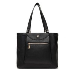 Torebka Beverly Hills Polo Club. Czarne torebki do ręki damskie Beverly Hills Polo Club, bez wzorów, bez dodatków. Za 229.99 zł.