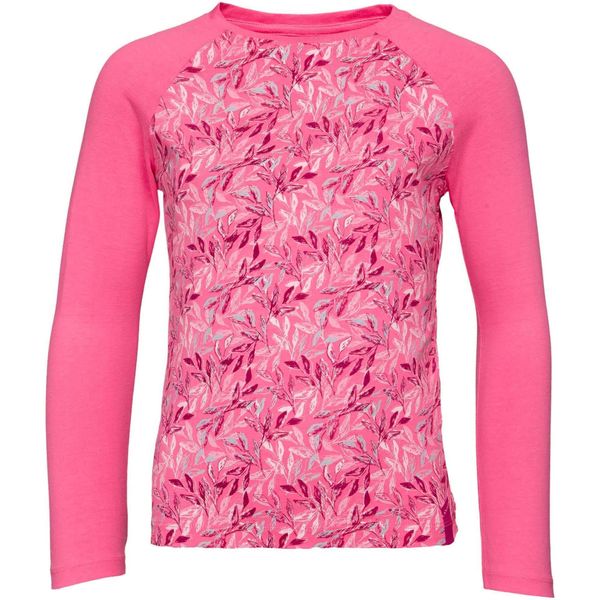 T-shirt dziewczęcy LOAP Bilara różowy 134-140. Czerwone bluzki dla dziewczynek ZEAGLE, bez wzorów, z bawełny, bez ramiączek. Za 56.36 zł.