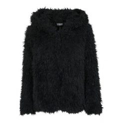 Parka damska w dużych rozmiarach Urban Classic hooded teddy. Czarne parki damskie Urban Classics, na zimę, bez wzorów, bez kaptura. Za 341.00 zł.