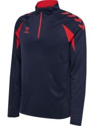 Bluza treningowa zapinana do połowy Hummel Core 2.0. Czarne bluzy sportowe damskie Hummel, xl, bez wzorów, z materiału, bez kaptura, na fitness i siłownię. Za 216.95 zł.