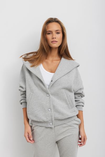 BLUZA LOREN SZARY MELANŻ L - Flawless. Szare bluzy damskie Flawless, l, bez wzorów, z bawełny, bez kaptura. Za 394.00 zł.