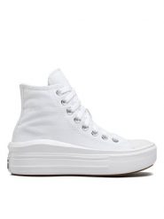 Converse Trampki Chuck Taylor All Star Move Platform 568498C Biały. Białe trampki i tenisówki damskie Converse, bez wzorów, z materiału, retro, bez zapięcia. Za 359.99 zł.