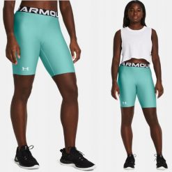 Spodenki Damskie Under Armour Treningowe Szybkoschnące. Niebieskie obuwie sportowe damskie Under Armour, bez wzorów, na fitness i siłownię. Za 139.20 zł.