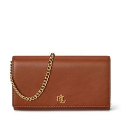 Torebka LAUREN RALPH LAUREN. Brązowe kopertówki damskie Lauren Ralph Lauren, bez wzorów, bez dodatków. Za 949.99 zł.