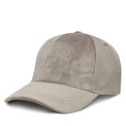 Czapka z daszkiem Guess. Szare czapki i kapelusze damskie Guess, z aplikacjami. Za 129.99 zł.