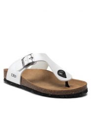 CMP Japonki Eco Mymosa Wmn Flip Flop 3Q91036 Biały. Białe klapki damskie CMP, bez wzorów, ze skóry, bez obcasa. Za 189.99 zł.