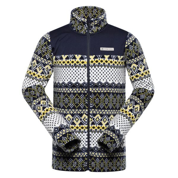 Bluza męska polarowa ciepła Alpine Pro Eflin. Żółte bluzy męskie Alpine Pro, na zimę, m, z aplikacjami, z materiału, bez kaptura. Za 209.00 zł.