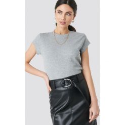 NA-KD Basic Light Rib T-shirt - Grey. T-shirty damskie marki NA-KD Basic. Za 60.95 zł.