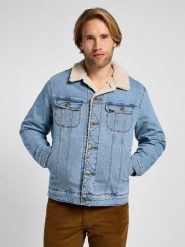 LEE MĘSKA KURTKA JEANSOWA LEE SHERPA JACKET FALLOUT 112355556. Płaszcze męskie Lee, m, bez wzorów, z jeansu, bez kaptura. W wyprzedaży za 189.99 zł.