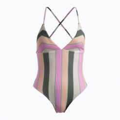 Strój kąpielowy jednoczęściowy damski ROXY Vista Stripe. Brązowe kostiumy jednoczęściowe damskie Roxy, s, bez wzorów, z elastanu, eleganckie, do pływania. Za 199.99 zł.