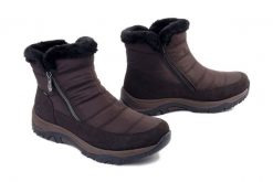 Rieker TEX M9670-25 brown, botki damskie. Brązowe botki damskie Rieker, na jesień, bez obcasa, bez zapięcia. Za 356.92 zł.