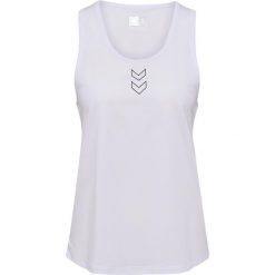 Koszulka damska bez rękawów Hummel hmlCOURT. Białe koszulki sportowe damskie Hummel, bez wzorów, bez kołnierzyka, bez ramiączek, na fitness i siłownię. Za 153.50 zł.