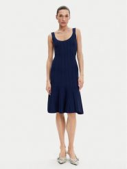 Silvian Heach Sukienka dzianinowa GPP25016VE Granatowy Regular Fit. Niebieskie sukienki damskie Silvian Heach, xl, bez wzorów, z dzianiny, bez kołnierzyka, bez ramiączek. Za 379.99 zł.