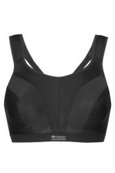 Biustonosz treningowy Shock Absorber Active D+ Classic 2024. Czarne biustonosze Champion, bez wzorów, z elastanu. Za 189.99 zł.