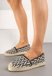 Czarne Espadryle z Plecionym Sznurkiem Nimiorra. Czarne espadryle damskie Renee, na lato, bez wzorów, klasyczne, bez obcasa, na płaskiej podeszwie, bez zapięcia. Za 59.99 zł.