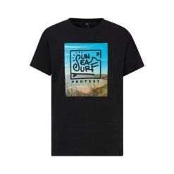 Koszulka dla dzieci Protest Peter. Czarne t-shirty dla chłopców Protest, bez wzorów, bez ramiączek. Za 158.00 zł.