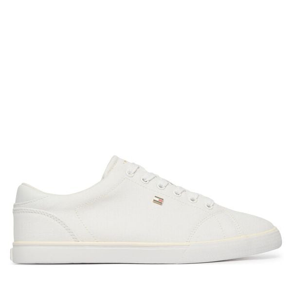 Tenisówki Tommy Hilfiger. Białe trampki i tenisówki damskie Tommy Hilfiger, bez wzorów, bez zapięcia. Za 182.99 zł.
