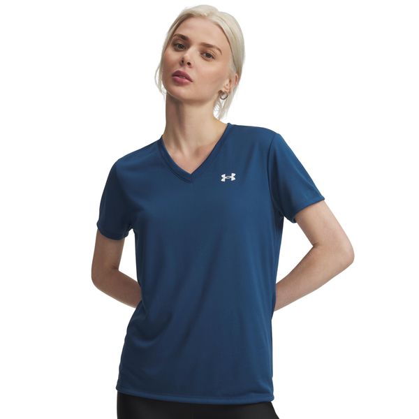 T-Shirt Tech SSV- Solid Under Armour dla kobiet 1384229. Niebieskie t-shirty damskie Under Armour, m, bez wzorów, z materiału, bez kołnierzyka. Za 154.25 zł.