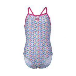 Dziewczęcy jednoczęściowy kostium kąpielowy Arena Starfish Lightdrop. Białe stroje kąpielowe dla dziewczynek Arena, bez wzorów. Za 204.50 zł.