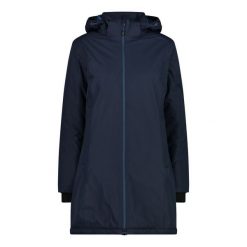 Parka dla kobiet CMP. Czerwone parki damskie CMP, bez wzorów, z materiału, bez kaptura. Za 472.15 zł.