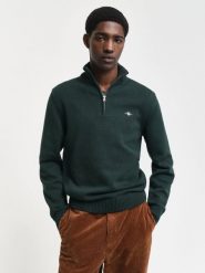 Gant sweter bez rękawów z dzianiny Mężczyźni Bawełna zielony, XL. Zielone swetry przez głowę męskie GANT, m, bez wzorów, z bawełny, bez kołnierzyka. Za 699.95 zł.
