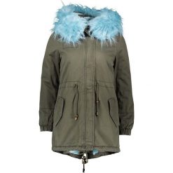 Parka w kolorze oliwkowo-błękitnym. Brązowe parki damskie Winter Selection, bez wzorów, z futra, bez kaptura. W wyprzedaży za 269.95 zł.