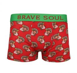 Czerwono-Zielone Męskie Bokserki -Brave Soul- Obcisłe, Majtki, w Indyki, Święto Dziękczynienia. Czerwone bokserki męskie Brave Soul, l, bez wzorów, z elastanu. Za 29.00 zł.
