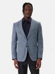 BOSS Marynarka H-Hutson 50556910 Granatowy Regular Fit. Niebieskie marynarki męskie Boss, bez wzorów, z bawełny. Za 1,999.00 zł.