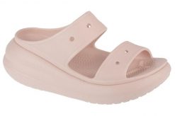Klapki damskie Crocs 2076706UR. Czerwone klapki damskie Crocs, bez wzorów, z materiału, bez obcasa. Za 319.00 zł.