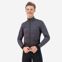 Kurtka rowerowa męska Rogelli Tarax. Czarne kurtki męskie Rogelli, na zimę, m, bez wzorów, z materiału, eleganckie, bez kaptura. Za 323.05 zł.