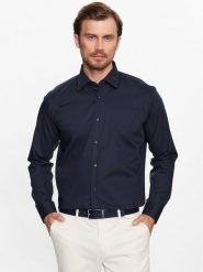 Boss Koszula 50473265 Granatowy Regular Fit. Niebieskie koszule męskie Boss, m, bez wzorów, z bawełny, biznesowe, bez kołnierzyka, bez ramiączek. Za 239.99 zł.