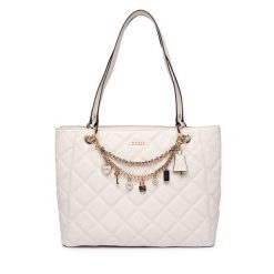 Torebka Guess. Białe torebki do ręki damskie Guess, z aplikacjami, bez dodatków. Za 749.99 zł.