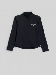 4F Longsleeve slim z nadrukiem dziewczęcy - czarny 146/152 (10-12 lat). Czarne t-shirty i topy dla dziewczynek 4f, bez wzorów, bez ramiączek. Za 99.99 zł.