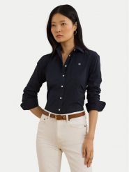 LAUREN RALPH LAUREN Koszula Easy Care Point Collar 200684553003 Granatowy Regular Fit. Niebieskie bluzki damskie Lauren Ralph Lauren, s, bez wzorów, z syntetyku, bez kołnierzyka, bez ramiączek. Za 579.99 zł.